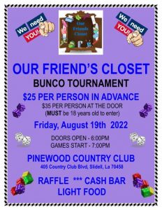 Bunco Tournament Fundraiser for Students